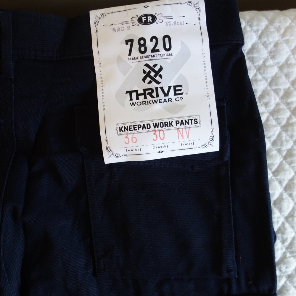 NWT THRIVE WORKWEAR #7820 Flame Resistant Tactical Kneepad Work Pants 36x30 - Picture 3 of 11